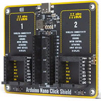Image of MikroElektronika MIKROE-4443: Enhancing Arduino Nano Boards with Click Shield