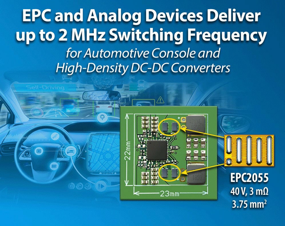 Image of EPC 的 EPC9160：双输出5V/3.3V同步降压转换器参考设计