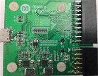 Image of Analog Devices' USB2GPIO# Adapter Board for Munich GUI