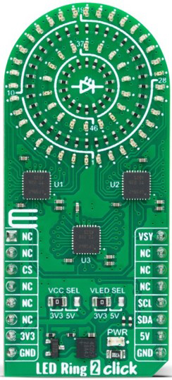 Image of Mikroelektronika's MIKROE-5634: Compact LED Ring Add-On Board