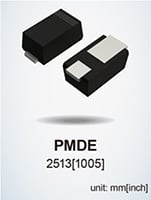 Image of ROHM PMDE 封装二极管：汽车应用的微型化