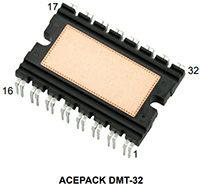 Image of STMicroelectronics' ACEPACK DMT-32 Power Module, Automotive-Grade: M1F45M12W2-1LA